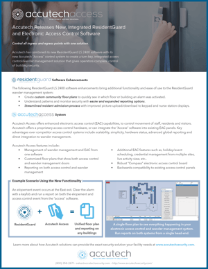 Integrated ResidentGuard and electronic access control